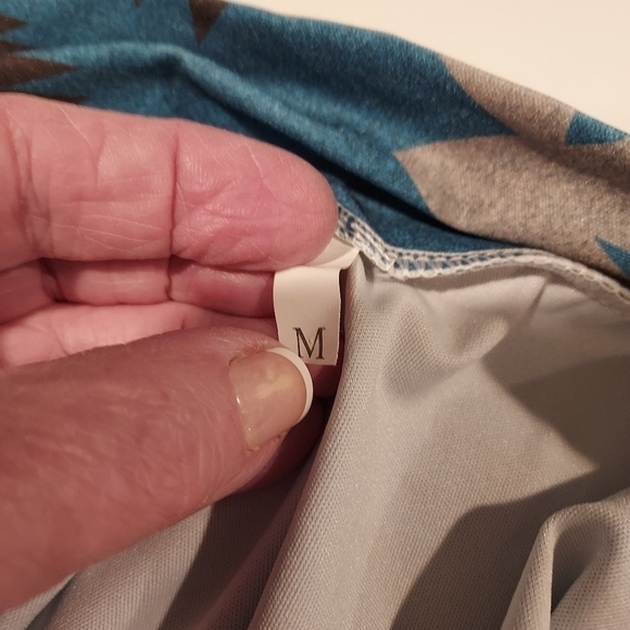 BLUE Aztec Open Kimono Western Rodeo Cardigan Sz M - Picture 3 of 7